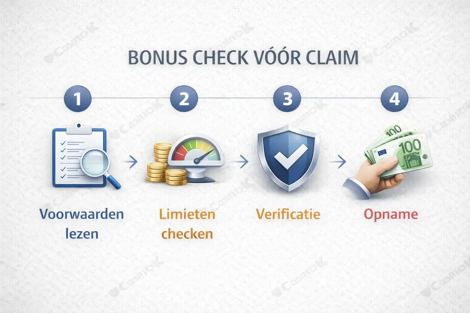Checklist voor ComeOn bonus voorwaarden
