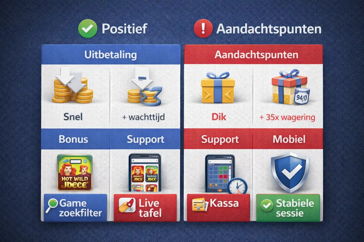 Overzicht van positieve en kritische ComeOn ervaringen