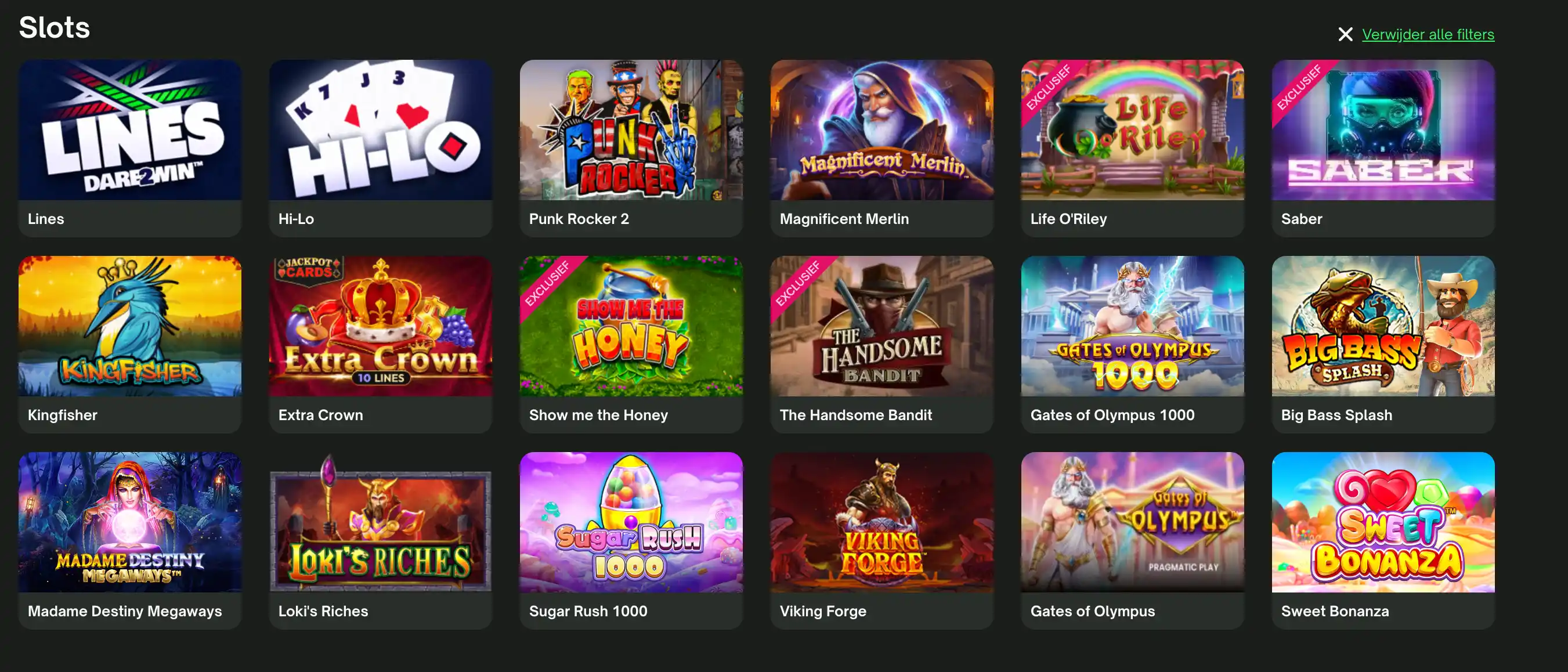 Online slots bij ComeOn Casino