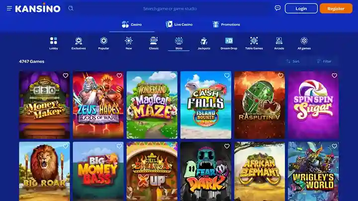 Online slots bij Kansino Casino